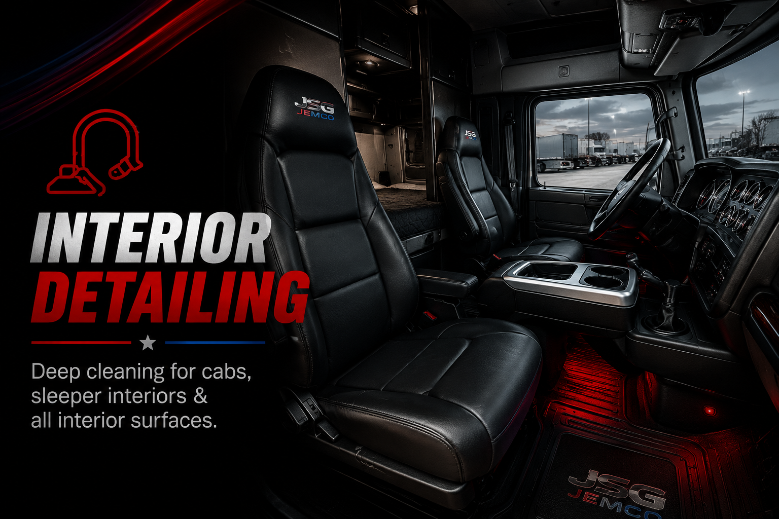 Professional fleet detailing service for commercial trucks and trailers